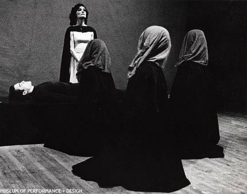 Jocelyn Vollmar, David Anderson, and other dancers in Gladstein's Face of Death, 1965