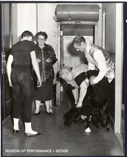 Richard Carter backstage for Christensen's Beauty and the Beast, 1961