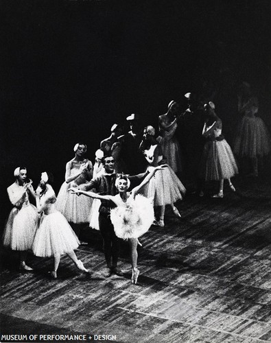 Jocelyn Vollmar, Roderick Drew, and other dancers in Balanchine's Swan Lake, circa 1960-1961