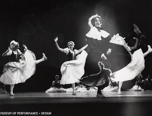 Vane Vest and San Francisco Ballet dancers in Ashton's La Fille Mal Gardée, circa 1978