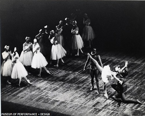 Jocelyn Vollmar, Roderick Drew, and other dancers in Balanchine's Swan Lake, circa 1960-1961