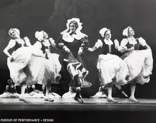 Vane Vest and San Francisco Ballet dancers in Ashton's La Fille Mal Gardée, circa 1978