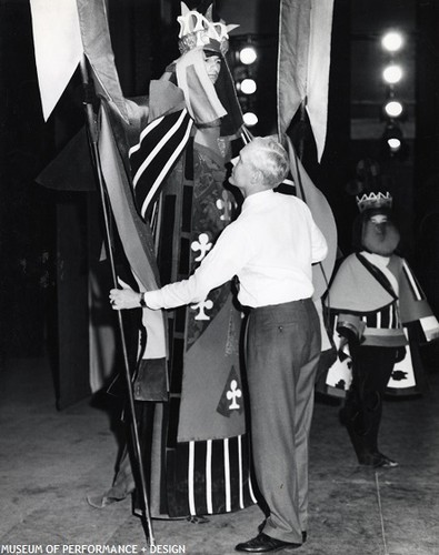 Lew Christensen with a San Francisco Ballet dancer in Christensen's Jest of Cards, circa 1962-1964