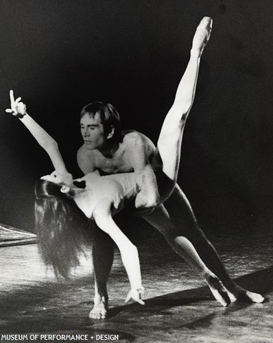 Roderick Drew and a San Francisco Ballet dancer in Carvajal's The Way, 1969