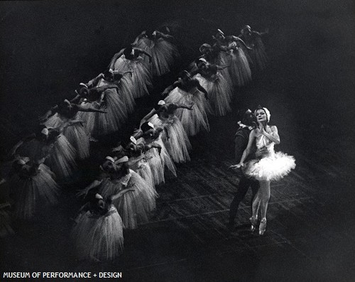 Jocelyn Vollmar and Richard Carter with other dancers in Balanchine's Swan Lake, 1960