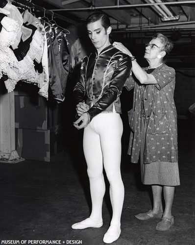 Richard Gibson with costume mistress, circa 1964-1966