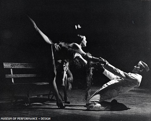David Anderson and a female dancer in a performance of Gordon Showalter's Shore Leave, 1962