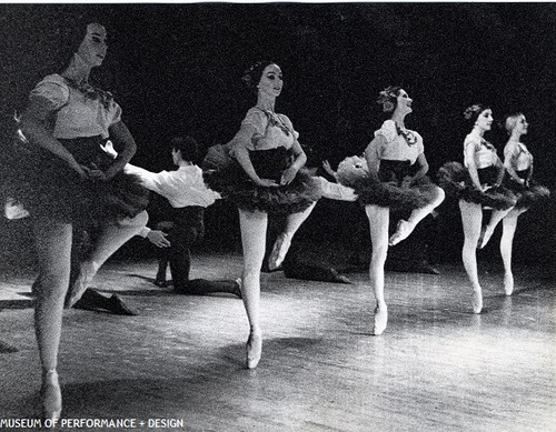 Victoria Gyorfi, Zola Dishong, Jocelyn Vollmar, Gail Visenin, and dancers in Vollmar's Scherzando, 1964