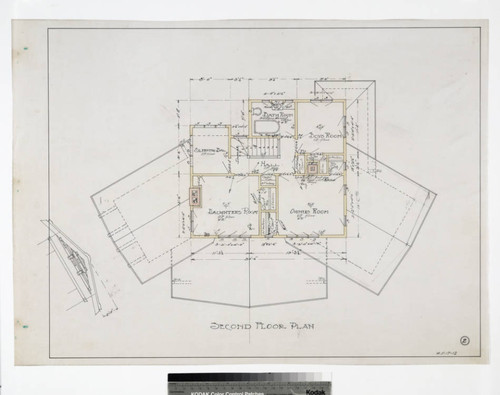 Second Floor Plan. Sheet #2. 5-17-1912. Residence, Mr. F.H. Lemon, Pasadena