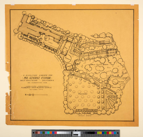 A Hillside Garden for Mr. George Cukor, West Hollywood, California. Landscape Architects Florence Yoch & Lucile Council