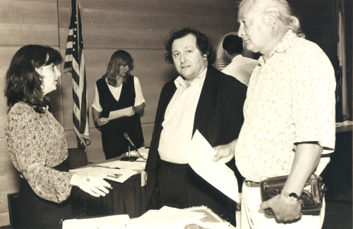 In the court house with Malibu attorney Christi Hogin and David Garcia, 1994