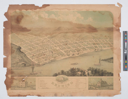 Bird’s eye view of the city of Red Wing : Coodhue Co Minnesota 1868