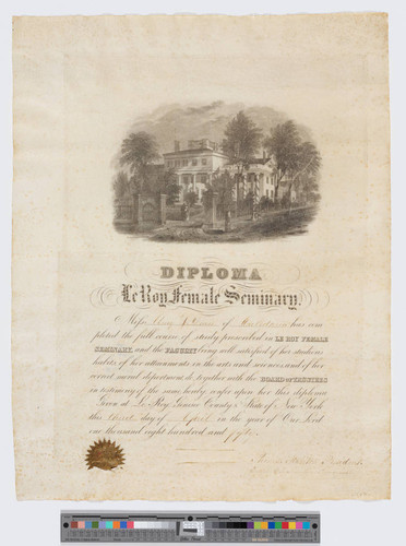 Diploma Le Roy Female Seminary