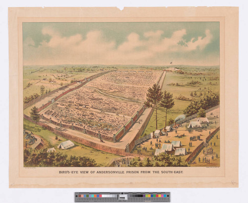 Bird’s-eye view of Andersonville Prison from the south-east