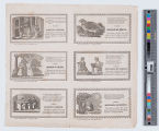 [Sheet of six reward of merit cards]