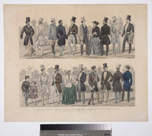 American fashions spring and summer 1857 by Genio C. Scott, No. 156 Broadway New York