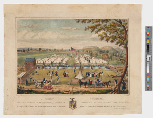 Camp Putnam. The encampment of the National Guard of New York, at New-Haven Conn. June 1832