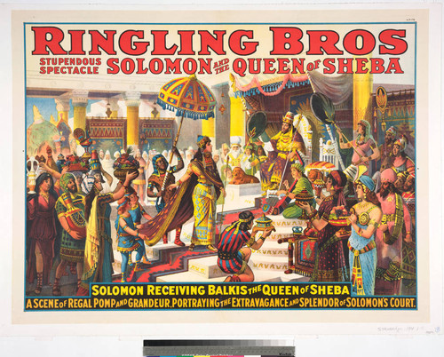 Ringling Bros stupendous spectacle Solomon and the queen of Sheba : Solomon receiving Balkis the queen of Sheba