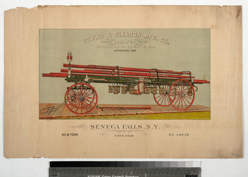Cowing & Gleason Mfg. Co., Limited. Successors to Cowing & Co., established 1840. : Seneca Falls, N.Y. New York Chicago. St. Louis