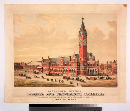 Passenger station Boston and Providence Railroad : Columbus Avenue, Park Square & Providence Street. Boston, Mass