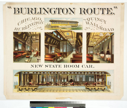 "Burlington Route." Chicago Burlington and Quincy railroad : new state room car