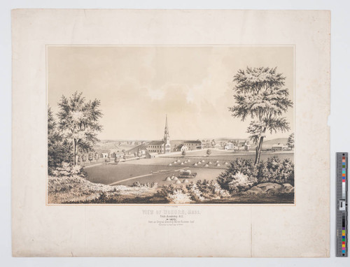 View of Woburn, Mass. : from Academy Hill, in 1820, from an original sketch by Bowen Buckman Esqr