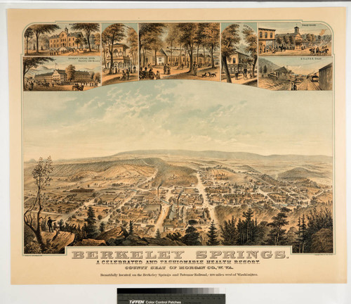 Berkeley Springs. : A celebrated and fashionable health resort. County seat of Morgan Co., W. Va