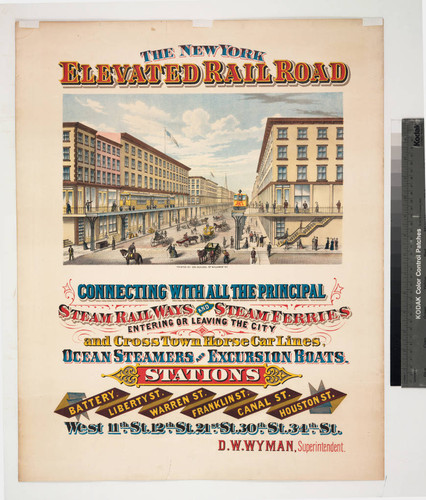 The New York elevated railroad : connecting with all the principal steam rail ways and steam ferries