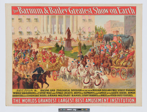 The Barnum & Bailey greatest show on earth. : Section 8 Racing and zoological division of the new million dollar free street parade