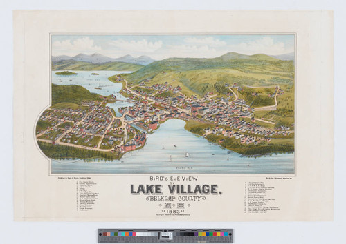 Bird’s eye view of Lake Village, Belknap County N H 1883