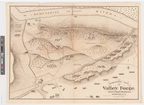 Topographical view of Valley Forge during the encampment of Washington's army, in the winter of 1777-78