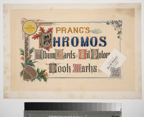 Prang's chromos album cards in oil colors book marks &c