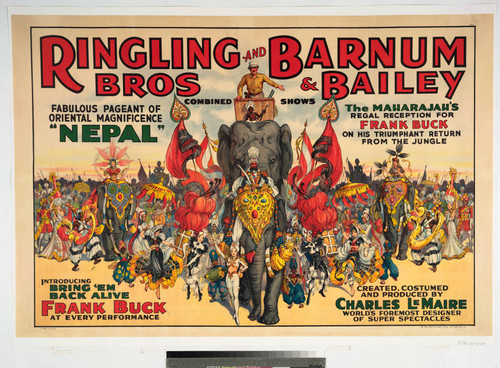 Ringling and Barnum Bros & Bailey Combined Shows fabulous pageant of oriental magnificence "Nepal"