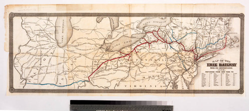 Map of the Erie Railway with its connections, 1870