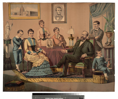 [Portrait of James Garfield and family]