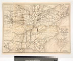 Map of the Louisville and Great Southern Railroad line & connections