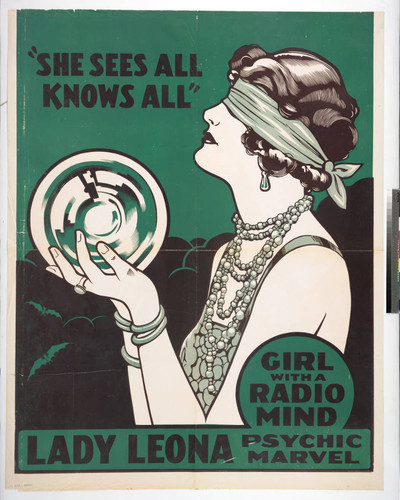 Lady Leona psychic marvel girl with a radio mind : “she sees all knows all"