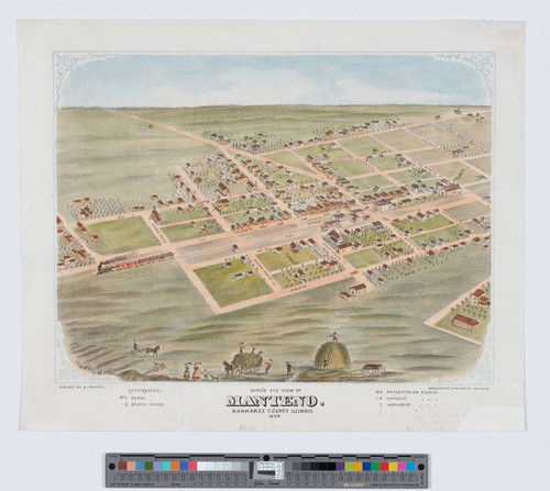 Bird’s eye view of Manteno. : Kankakee County Illinois 1869