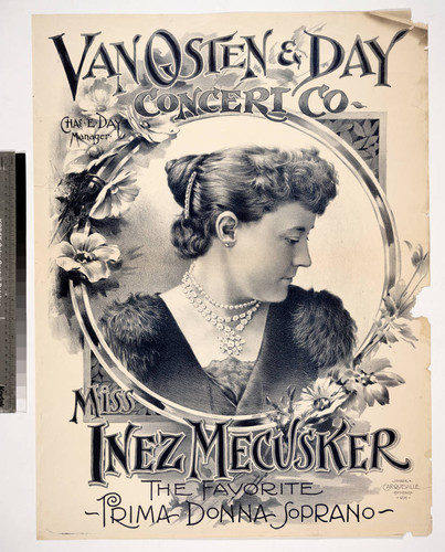 Van Osten & Day Concert Co. : Miss Inez Mecusker the favorite prima donna soprano