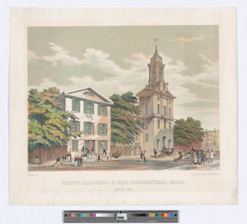 Chauncy Hall School & First Congregational Church : Boston 1857