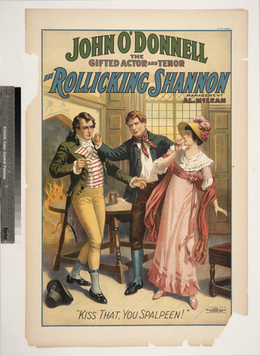 John O’Donnell : the gifted actor and tenor in : Rollicking Shannon : management Al. Mc.Lean