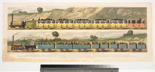 Travelling on the Liverpool and Manchester Railway. 1831