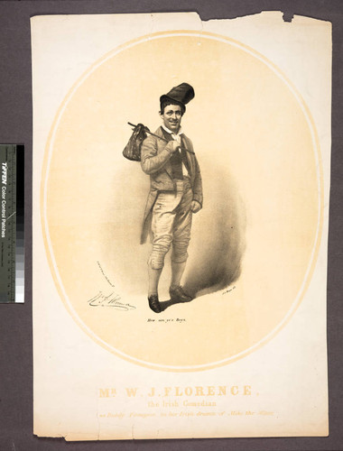 Mr. W. J. Florence, the Irish comedian as Paddy Finnegan in his Irish drama of Mike the miner