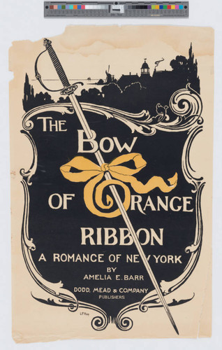 The bow of orange ribbon