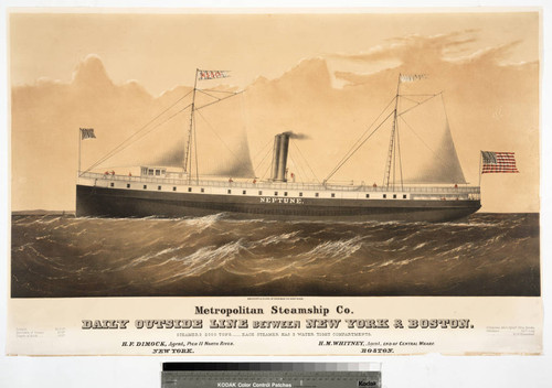 Metropolitan Steamship Co. Daily outside line between New York & Boston