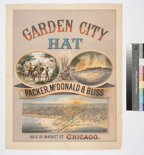 Garden City hat : Packer, McDonald & Bliss : 149 & 151 Market St. Chicago