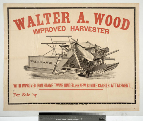 Walter A. Wood improved harvester