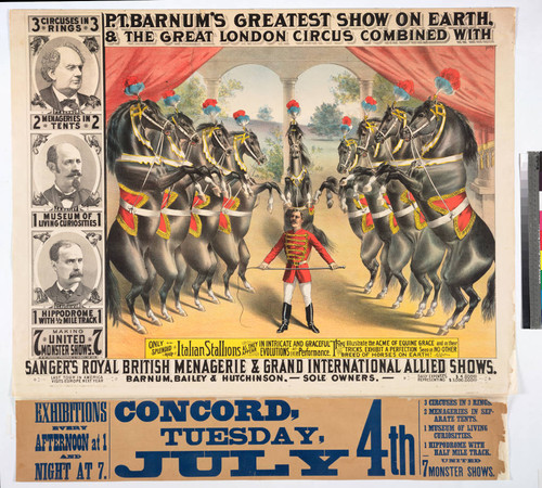 P.T. Barnum’s greatest show on Earth, & the Great London Circus combined with : Sanger's Royal British Menagerie & Grand International Allied Shows