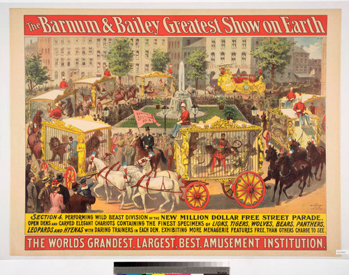 The Barnum & Bailey greatest show on Earth : section 4. Performing wild beast division of the new million dollar free street parade