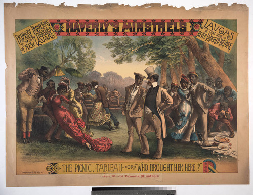Haverly's Minstrels : The picnic. Tableau or "who brought her here.?"